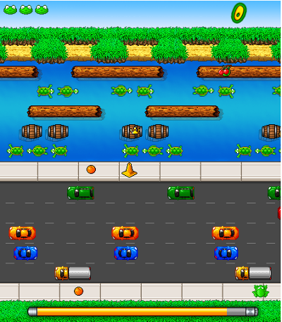 Der Levelaufbau bei Froggit